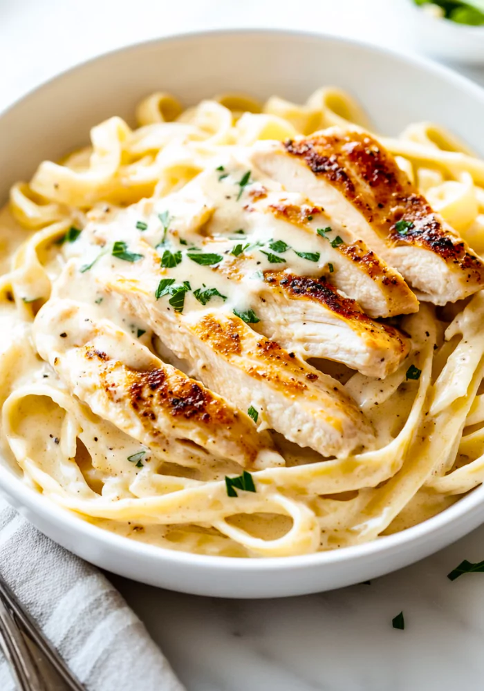 Mrs Gail’s Chicken and Fettuccine Alfredo Recipe