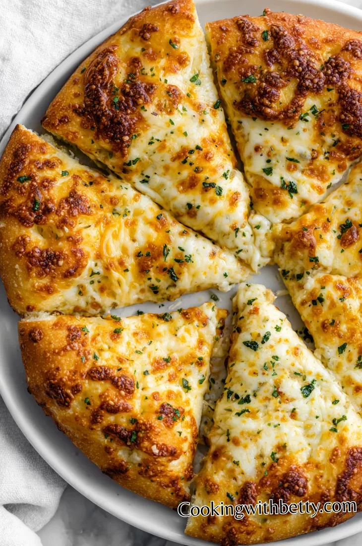 Cheesy Garlic Bread Pizza Recipe