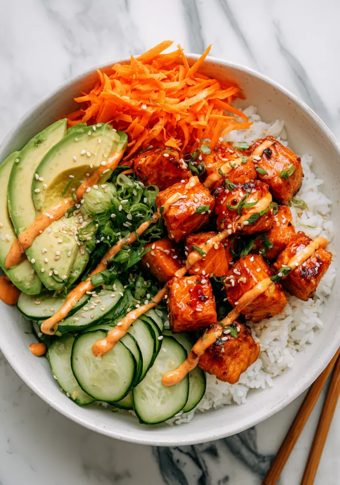 Spicy Salmon Bowls Recipe