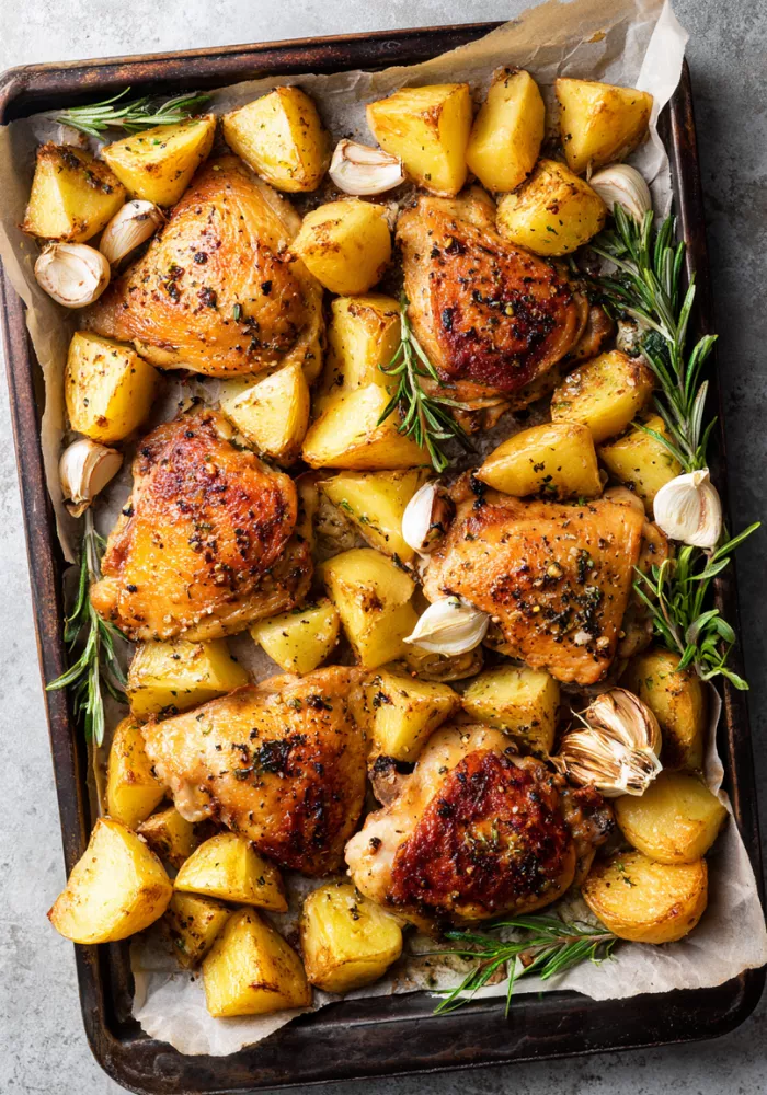 Air Fryer Chicken & Potatoes Tray Recipe