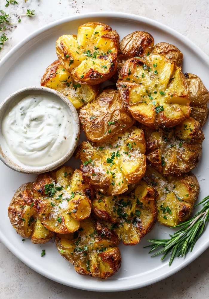 Air Fryer Smashed Potatoes Recipe