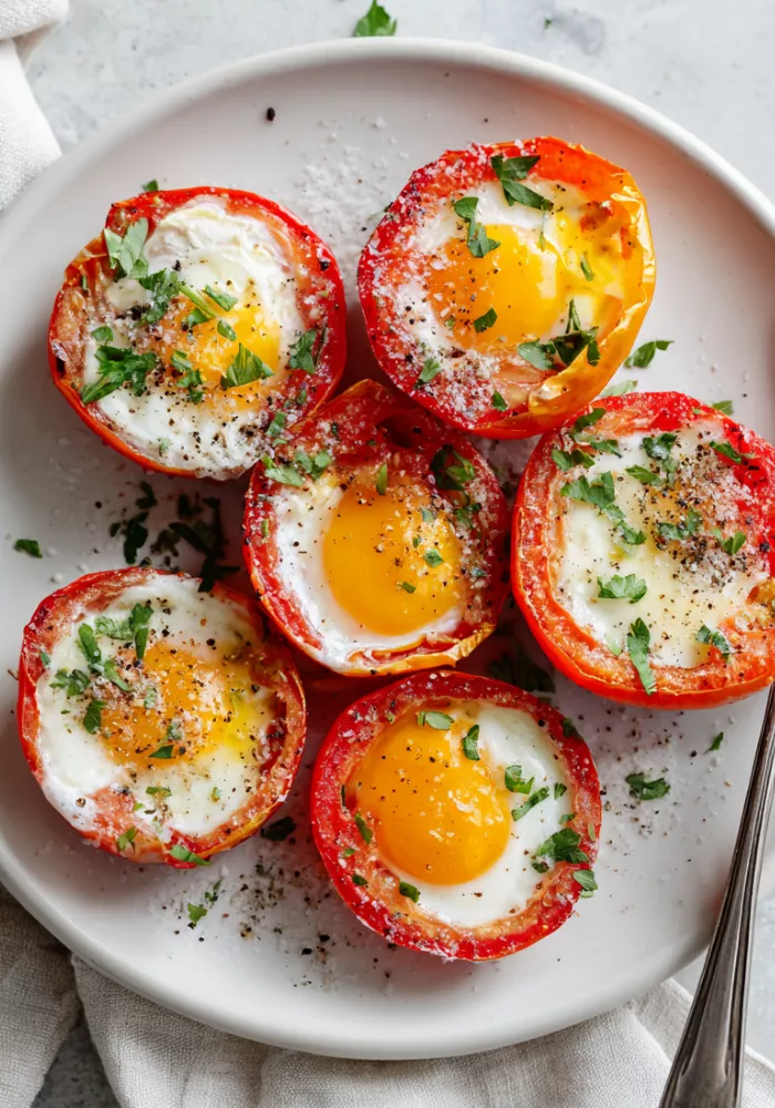 Air Fryer Tomato and Egg Cups Recipe