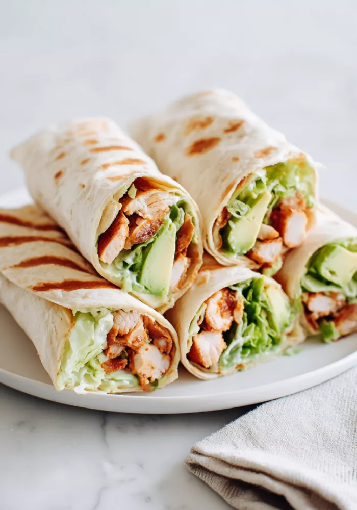 Chicken and Avocado Tortilla Wrap Recipe