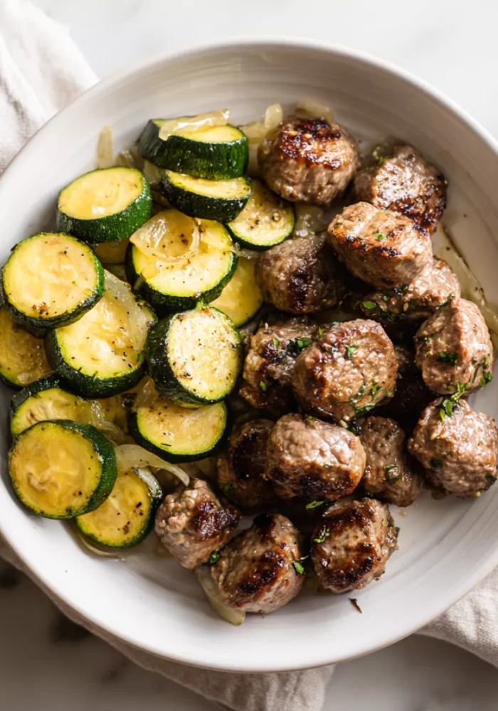 Garlic Butter Steak Bites & Zucchini Recipe
