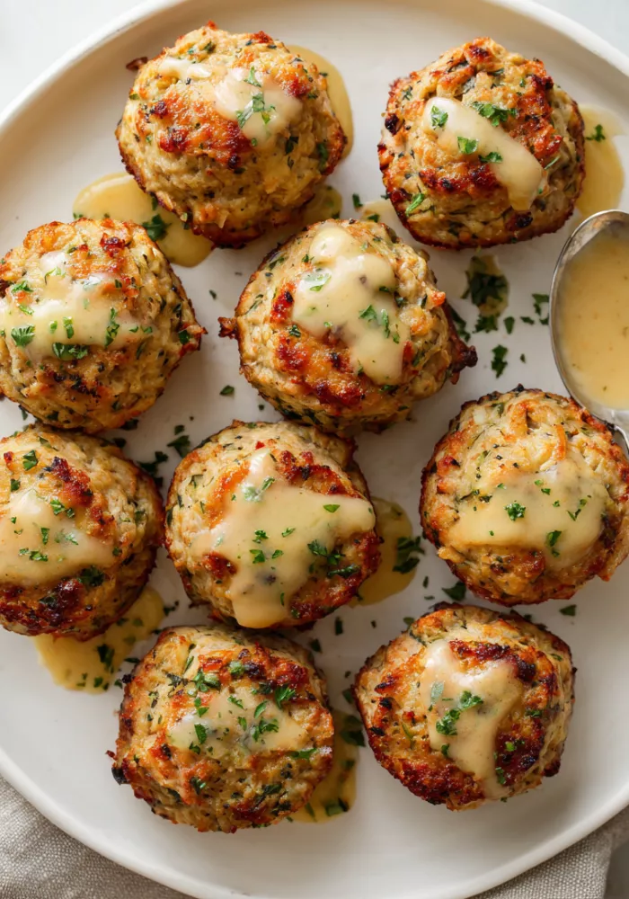 Garlic Parmesan Chicken Meatloaves Recipe