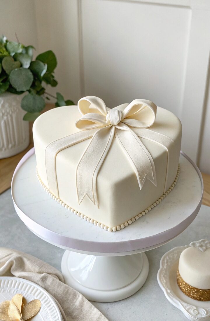 15 White Heart Shaped Wedding Cake Ideas Full of Romance